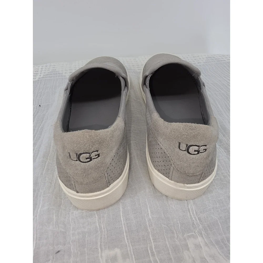 Women's UGG Abies Gray Suede Slip-On Sneakers Size 8 EU 39 Comfort Shoes Flats